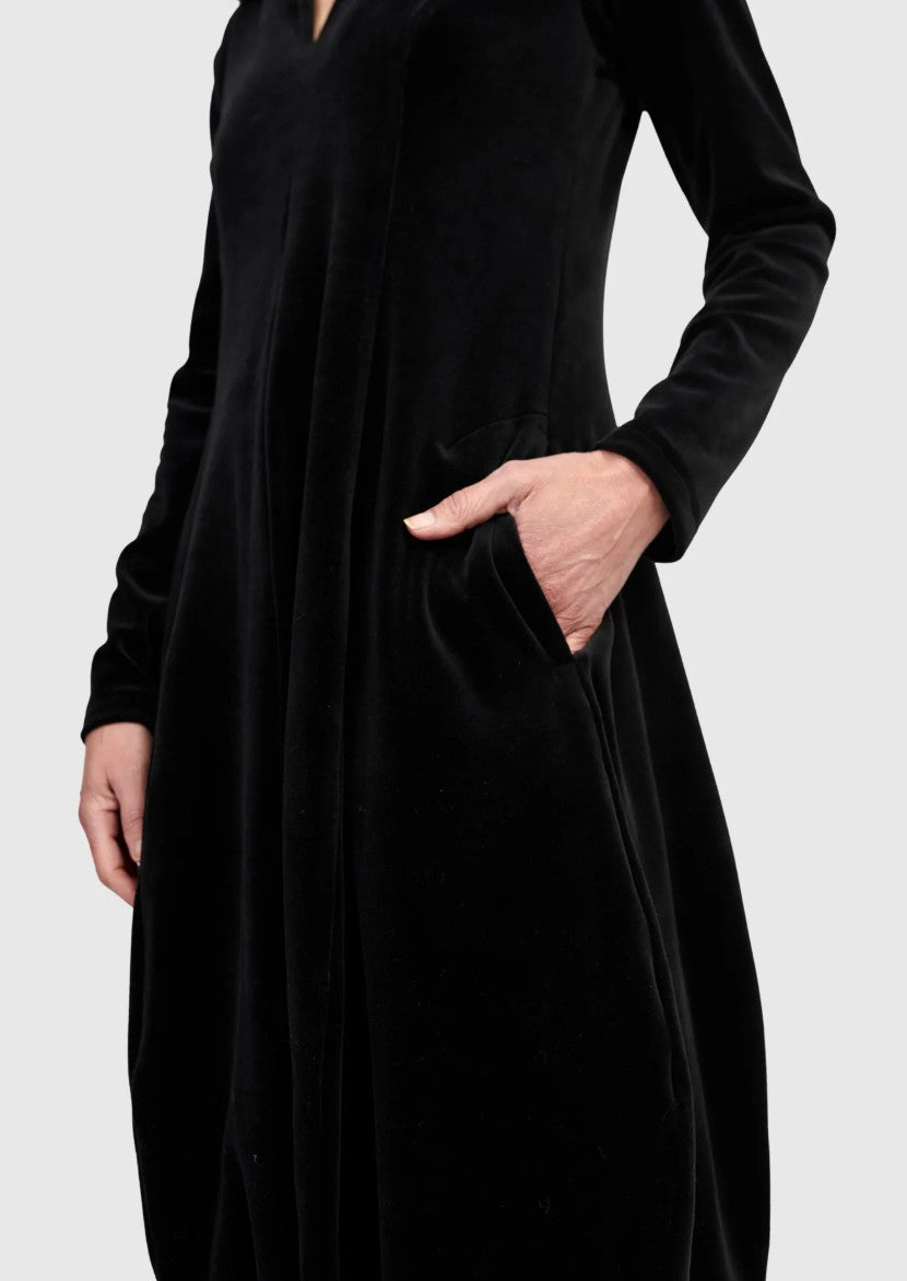 Alembika velvet cocoon dress
