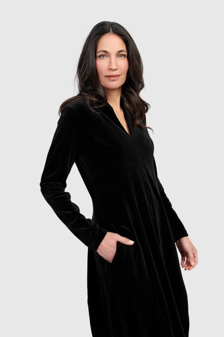 Alembika velvet cocoon dress