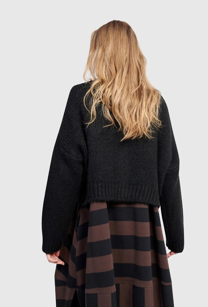 Alembika Black Trucker Cardigan