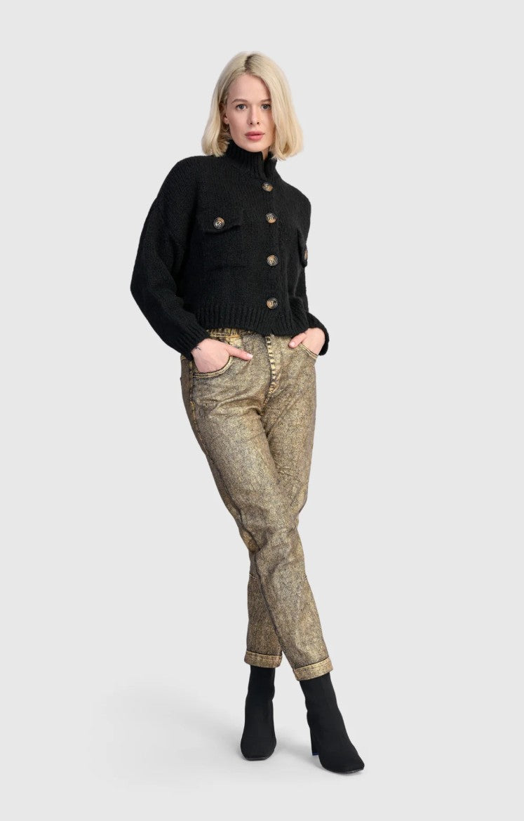 Alembika Black Trucker Cardigan