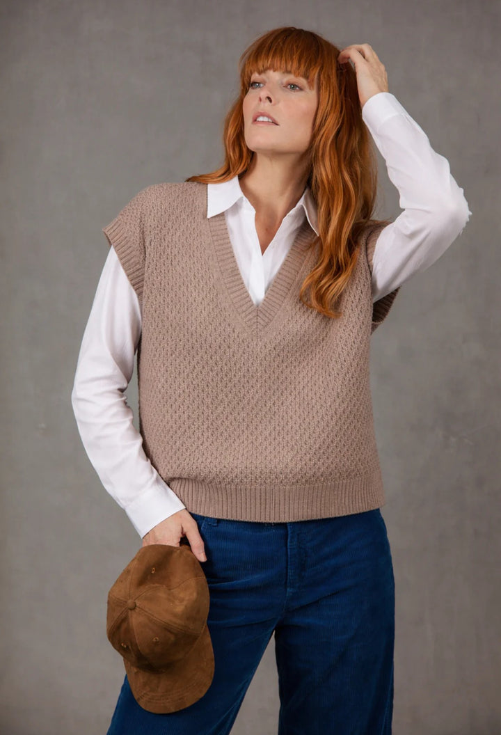 Bridge & Lord Cable Pointelle Vest - CO