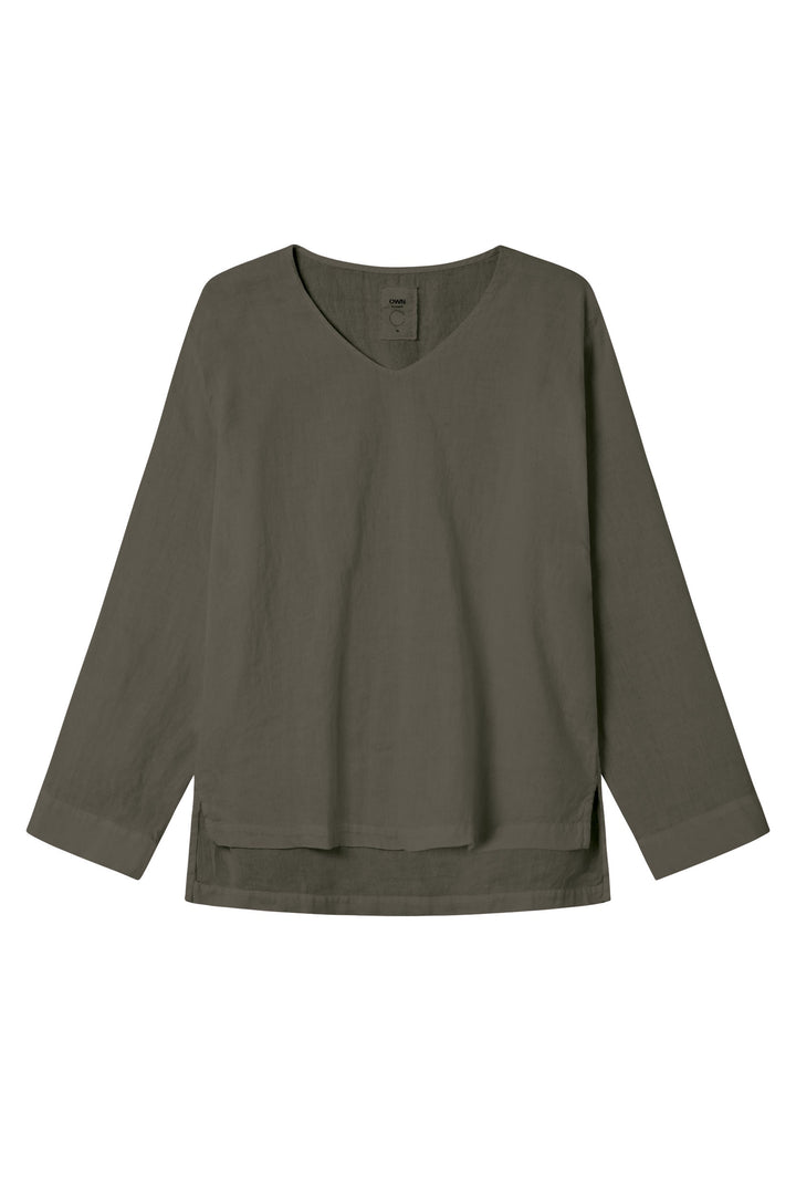 By Basics Light Linen Top - Cap