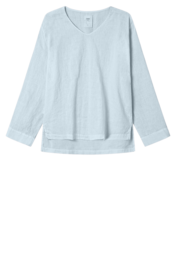 By Basics Light Linen Top - Blu