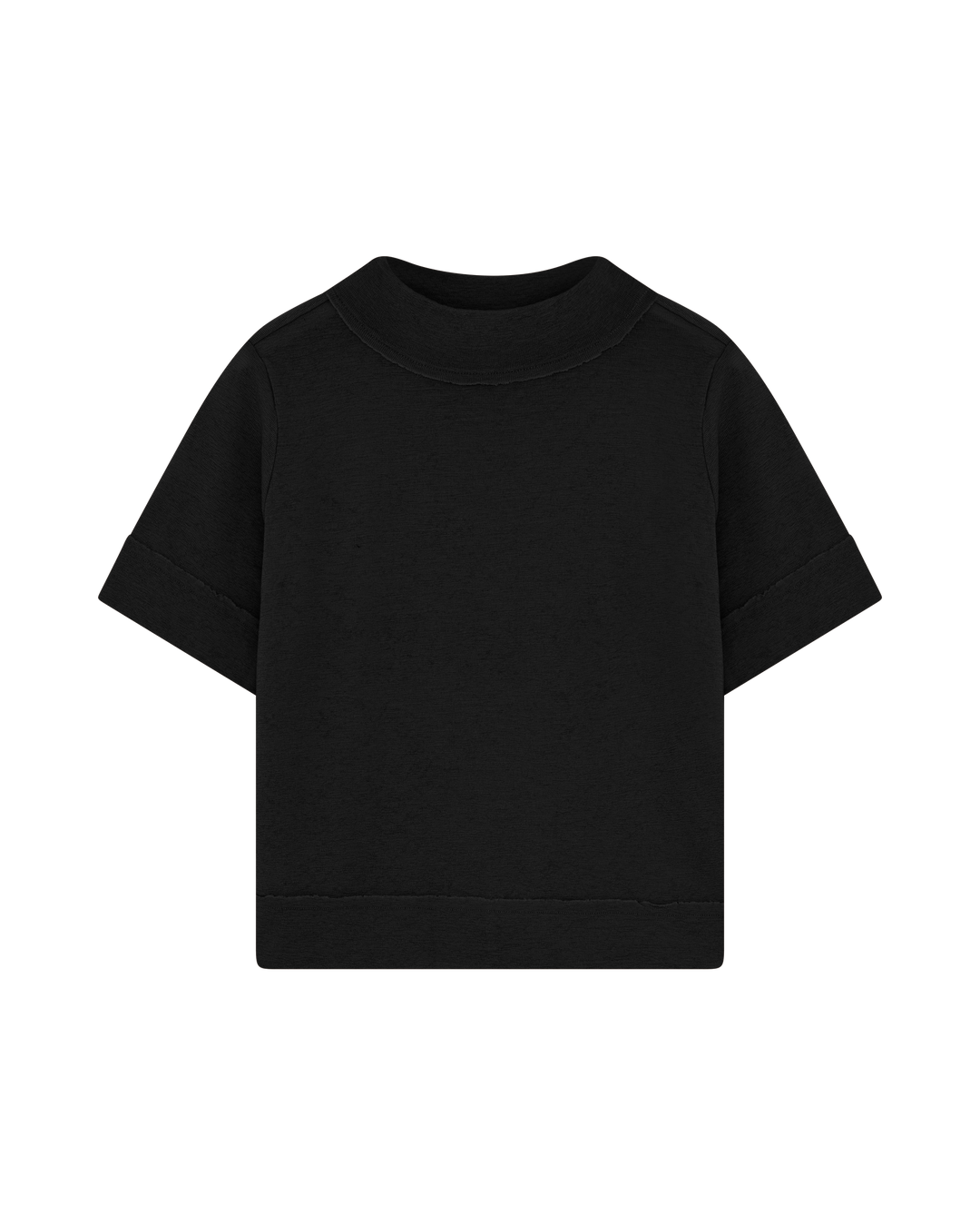 By Basics Raw Edge Tee - BLK