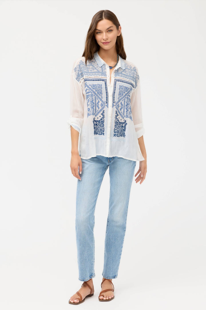 Johnny Was Slim Audrey Collared Shirt