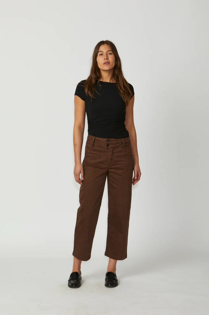 New London Christow Wide Jeans - Chocolate