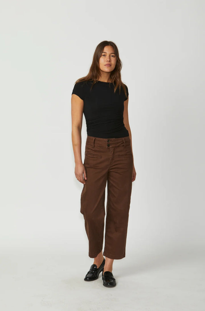 New London Christow Wide Jeans - Chocolate