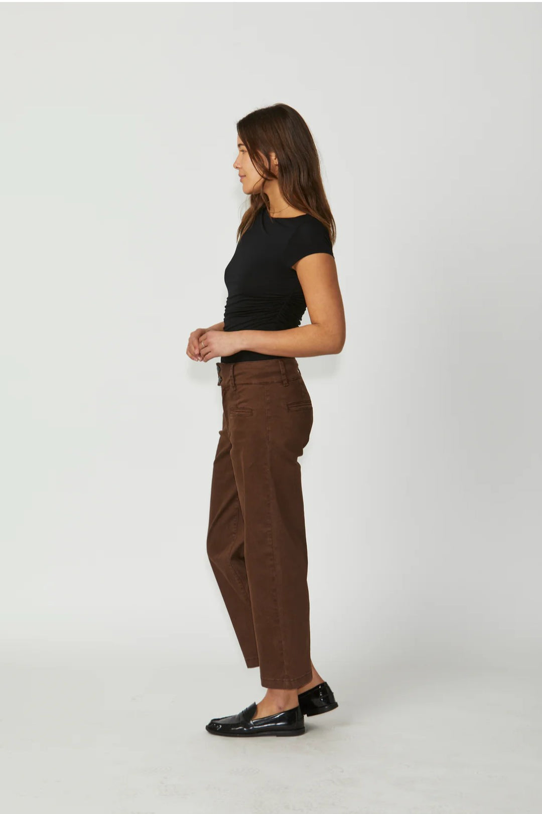 New London Christow Wide Jeans - Chocolate
