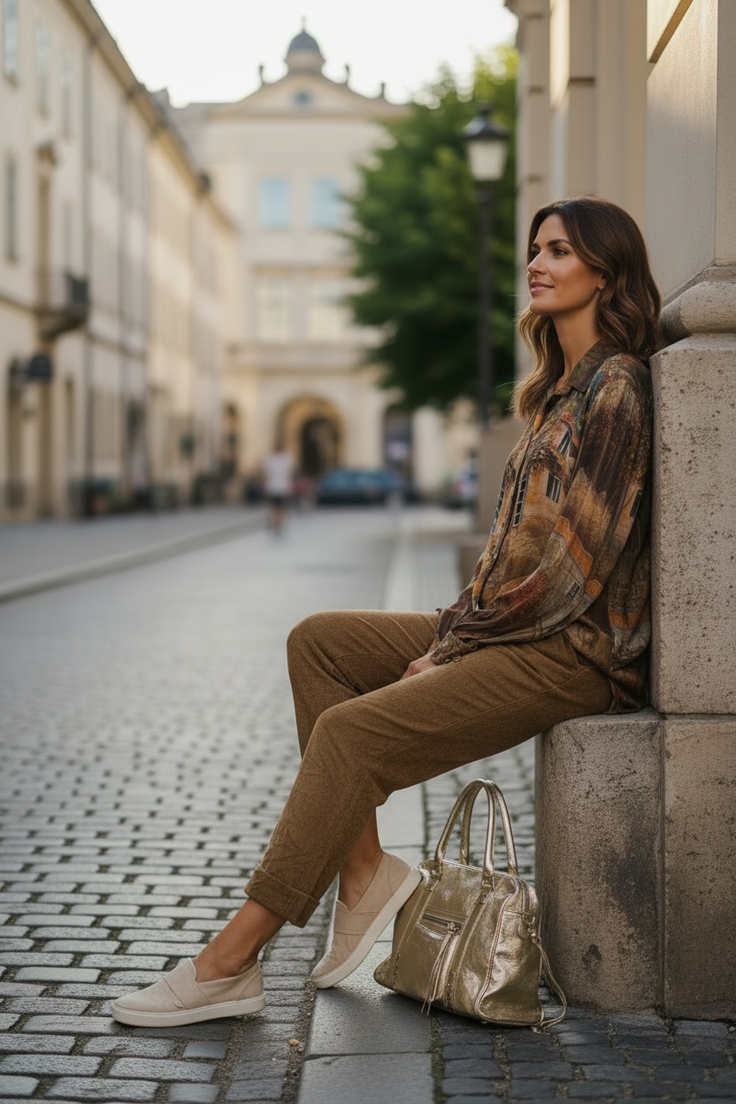 Amici Dolci Silk Shirt - CM Choc