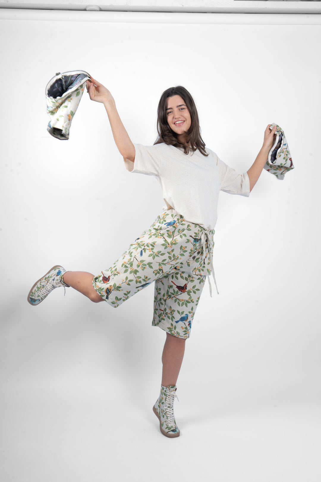 M.A. Dainty Trucker Pant - Birds