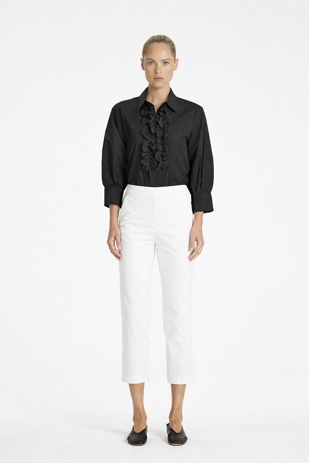 Mela Purdie Ruffle Resort Top - BLK