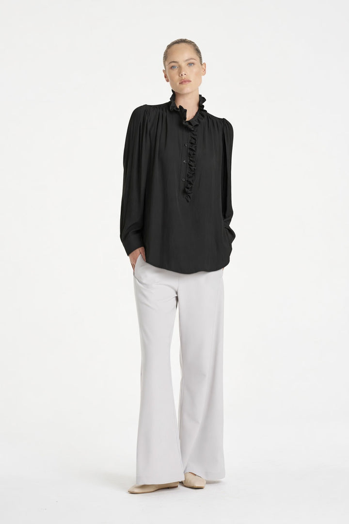 Mela Purdie Rufflet blouse - BLK