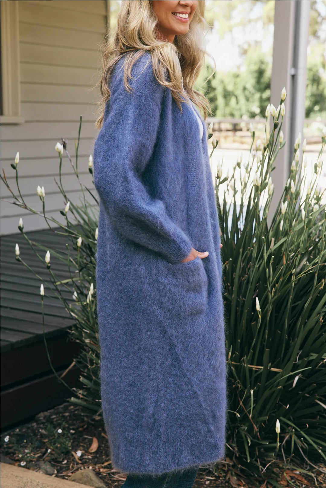 Italian Star long Mohair Cardigan - Den