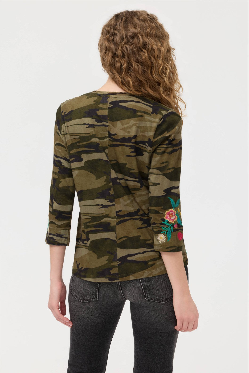 Johnny Was Trapunto V-Neck Tee