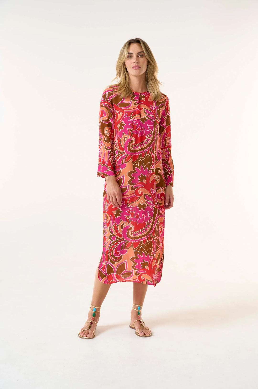 OneSeason St Georges Coral Long Genie Dress