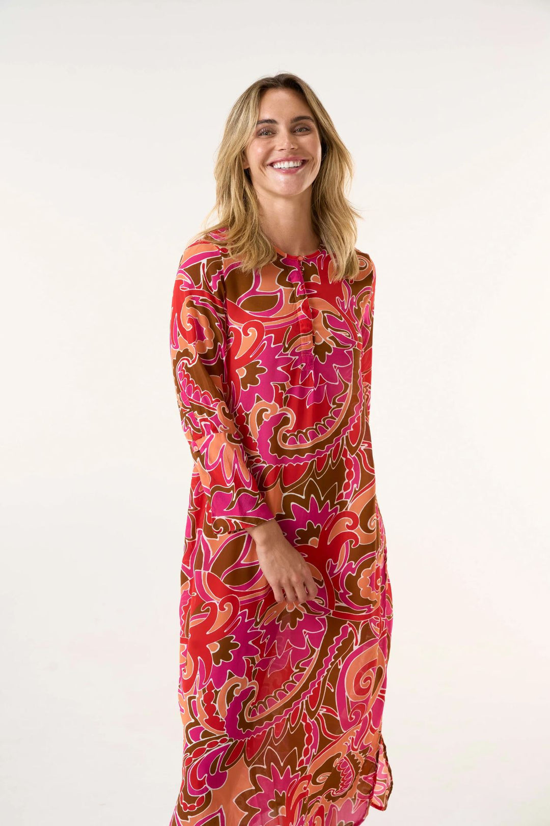 OneSeason St Georges Coral Long Genie Dress