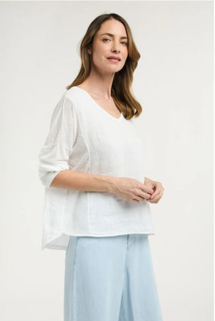 Love From Italy Linen Calypso long sleeve top