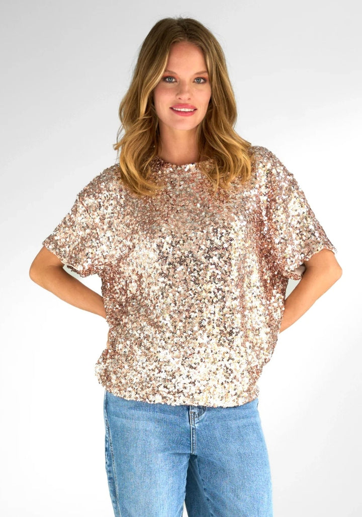 Miss Goodlife Champagne PAILETTE Top