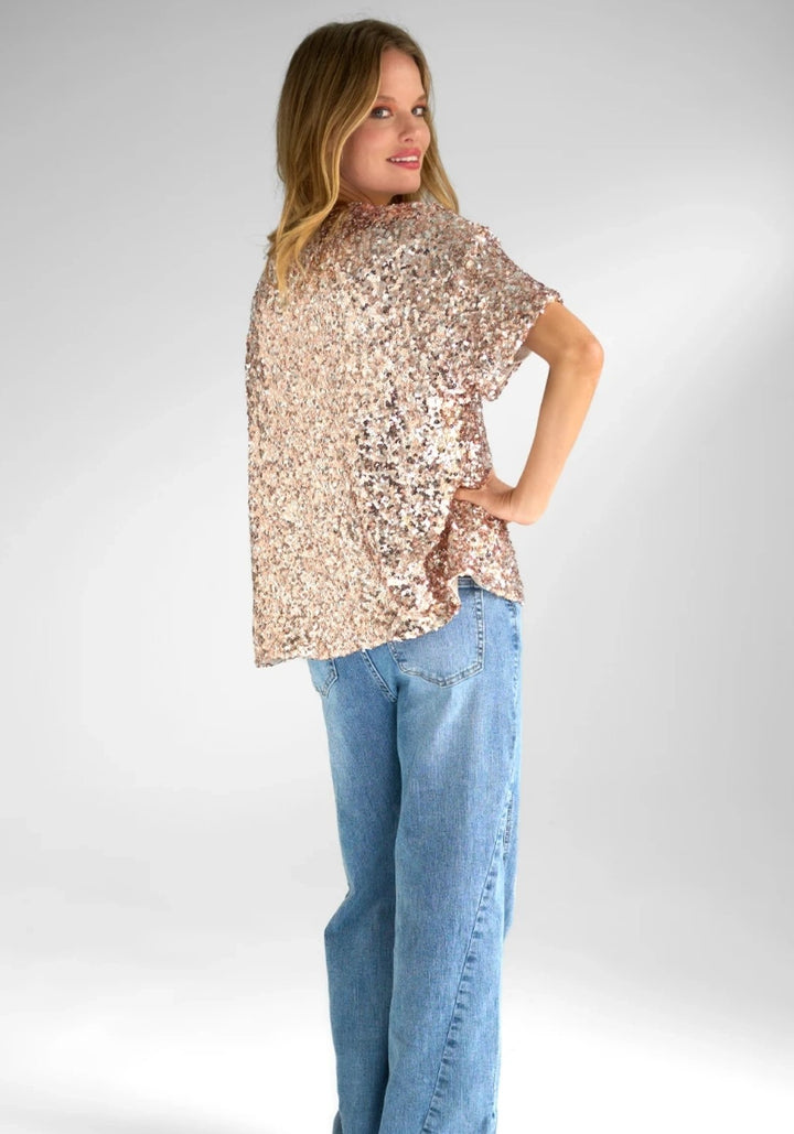 Miss Goodlife Champagne PAILETTE Top