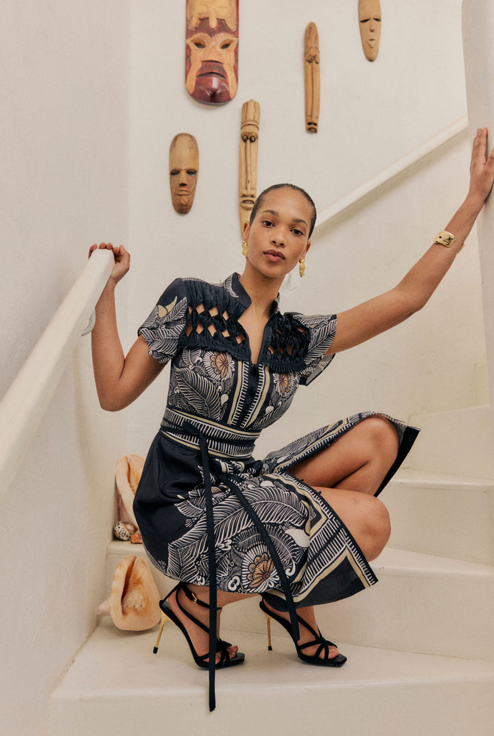 Once Was Maha Diamond Smock Dress