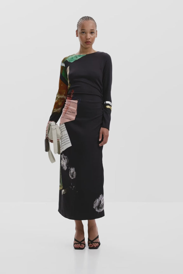 Desigual Collage Asymmetrical Dress