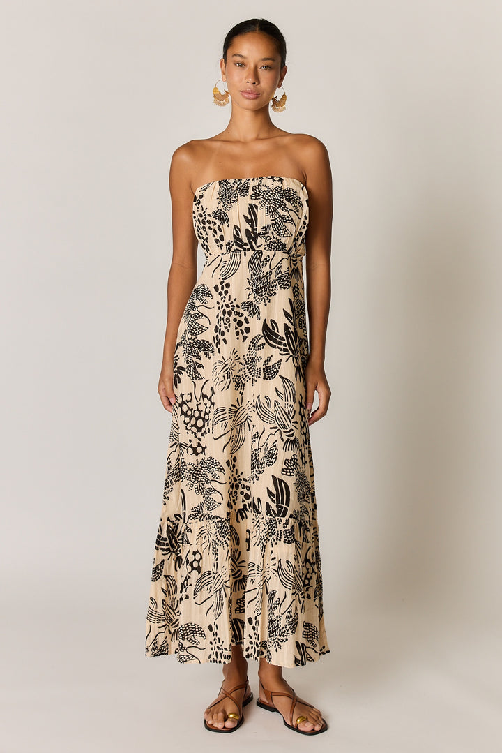 Rubyyaya Under Sea Strapless Dress - Blk