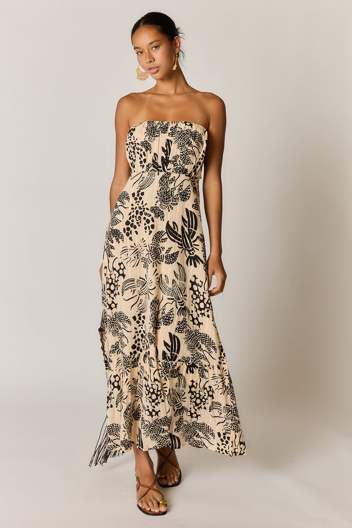 Rubyyaya Under Sea Strapless Dress - Blk