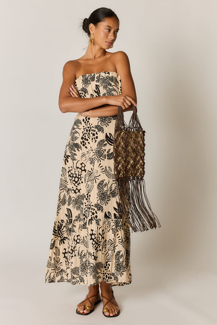 Rubyyaya Under Sea Strapless Dress - Blk