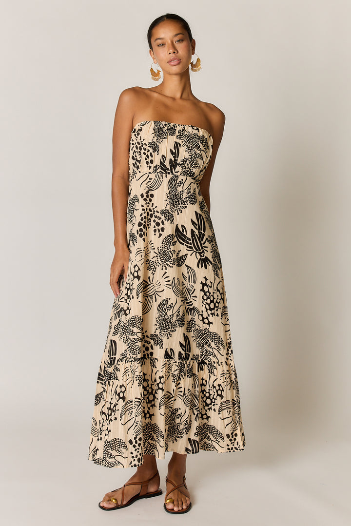 Rubyyaya Under Sea Strapless Dress - Blk