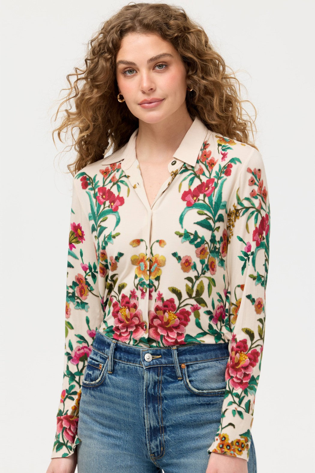 Johnny Was  Janie Favorite Button Front Shirt