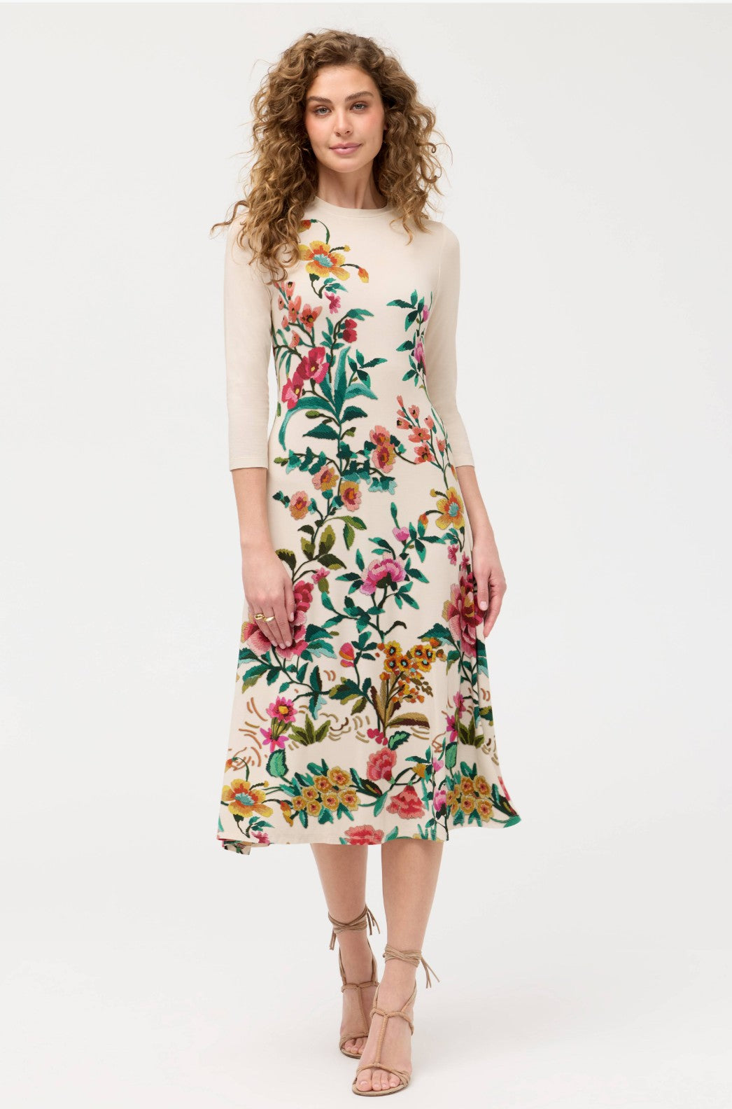 Johnny Was The Janie Favorite 3/4 Sleeve Dress