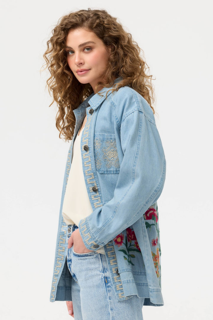 Johnny Was Sunnie Oversized Denim Jacket